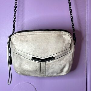 Botkier Champagne Metallic Leather Cross Body Bag!